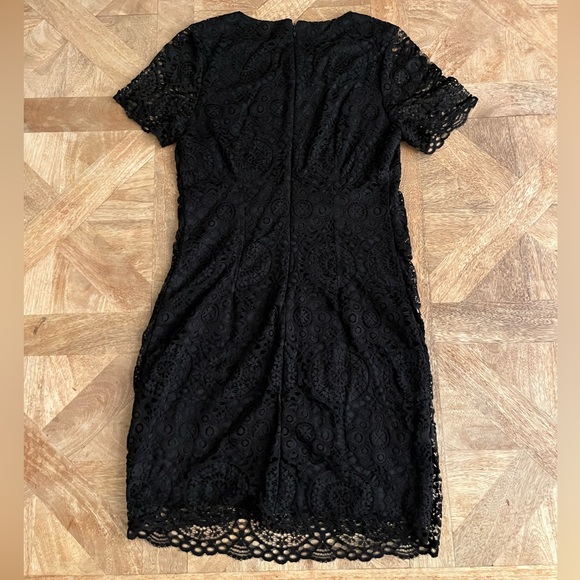 Laundry By Shelli Segal Black Lace Cocktail Sheath Dress - Picture 3 of 7